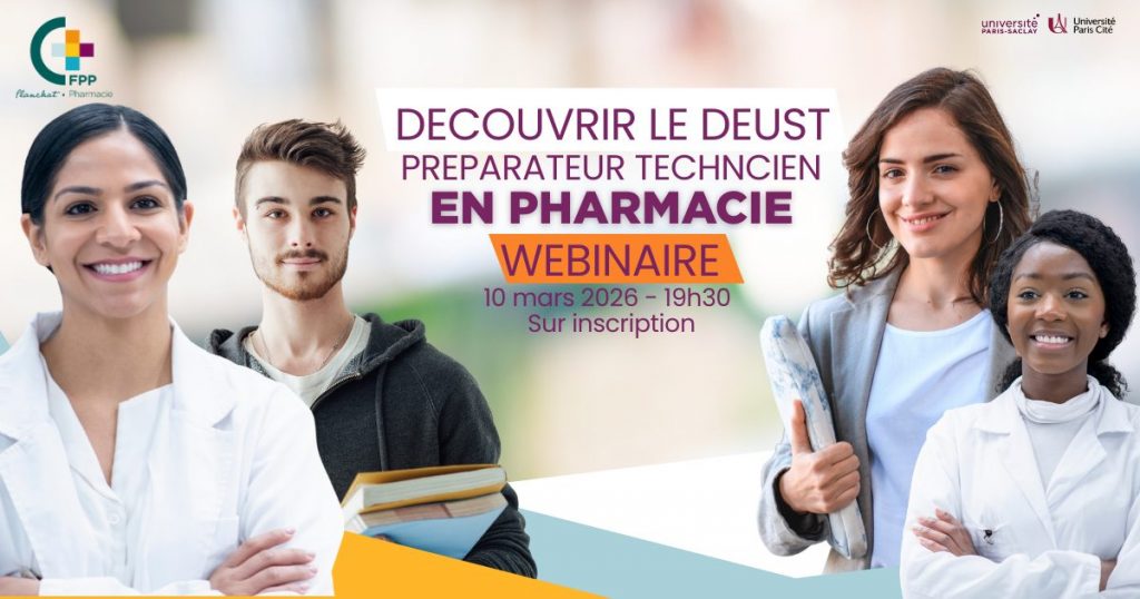 Découvrir le DEUST Préparateur Technicien en pharmacie webinaire le 10 mars à 20h